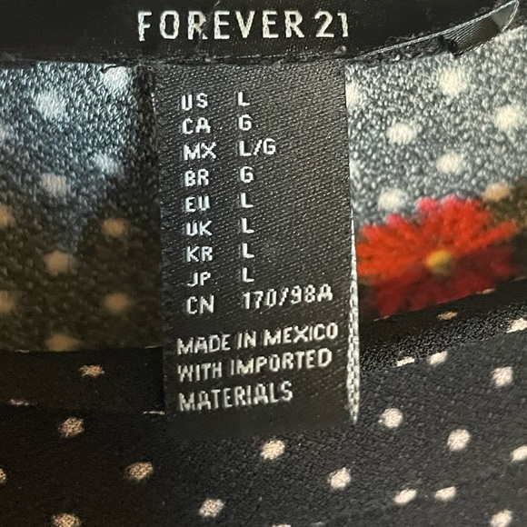 Women’s Mock Turtleneck Black & Red Floral Dress Large - Picture 7 of 8